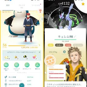 🔰【TL56】伝説448 色違い96 レックウザ100 星の砂48万 ガチ勢引退垢✨ | ポケモンGOのアカウントデータ、RMTの販売・買取一覧