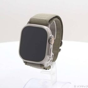 〔中古〕Apple(アップル) Apple Watch Ultra 2 GPS + Cellular 49mm チタニウムケース オリーブアルパインループ〔348-ud〕