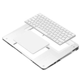 2-in-1 スタンド for Apple Magic KeyboardとApple Magic Trackpadに対応 マジックキーボードとマジックトラックパッドに適用 リストレスト 心地良い使用感 同時収納 アクリル素材 オシャレ 人間工学