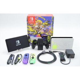 [中古]Nintendo Switch 有機ELモデル スプラトゥーン3エディション [Joy-Con オリジナルデザイン] HEG-S-KCAAA[N] 外観ランクB
