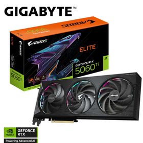 GIGABYTE｜ギガバイト GIGABYTE AORUS GeForce RTX 5060 Ti ELITE 16G / PCI Express 5.0 グラフィックスボード GV-N506TAORUS E-16GD
