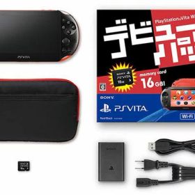 【中古・箱説あり・付属品あり・傷なし】PlayStation Vita デビューパック Wi−Fiモデル レッド／ブラック (付属品の付属は無し)PSVita ゲーム機本体