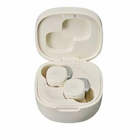 オーディオテクニカ ワイヤレスイヤホン サンドホワイト Bluetooth 急速充電 小型 軽量 サスティナブル ATH-SQ1TW STB