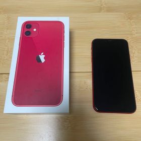 Apple iPhone 11 PRODUCTRED本体、ケース、純正イヤホン