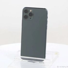 〔中古品〕 iPhone11 Pro 256GB ミッドナイトグリーン MWCC2J／A SoftBank【348】