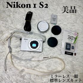 ☆【美品】Nikon 1 S2 ミラーレス一眼 ホワイト 標準レンズキット☆