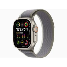 「+2倍ポイント・新品」Apple Watch Ultra 2 (GPS+Cellularモデル) - 49mmチタニウムケース MRF43J/A +グリーン/グレイトレイルループ- M/L 4549995400526