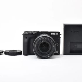 ★良品★ Canon キャノン EOS M3 ボディ + EF-M 18-55mm F3.5-5.6 IS STM レンズキット ブラック ミラーレス一眼カメラ ＃3476