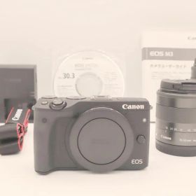 【美品】Canon キヤノン EOS M3 ダブルズームキット ブラック