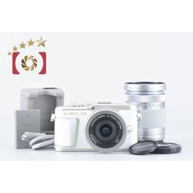 【中古】OLYMPUS オリンパス PEN E-PL10 EZ ダブルズームキット ホワイト シャッター回数僅少