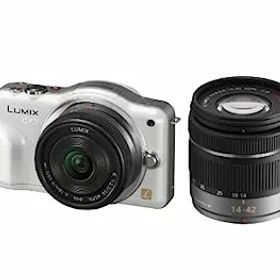 【中古】パナソニック ミラーレス一眼カメラ LUMIX GF3 ダブルズームキット シェルホワイト DMC-GF3W-W