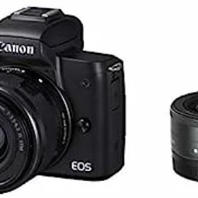 【中古】（非常に良い）Canon ミラーレス一眼カメラ EOS Kiss M ダブルレンズキット ブラック EOSKISSMBK-WLK