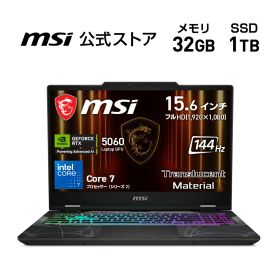 NVIDIA GeForce RTX 5060 Laptop GPU/Core 7 プロセッサー 240H/15.6インチ/144Hz/32GB/1TB（M.2 NVMe）/検証中/2.2kg/ゲーミングノートPC/Cyborg-15-B2RWFKG-1153JP