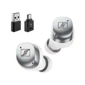 【ゼンハイザー お買い得セット】「完全ワイヤレスイヤホン MOMENTUM True Wireless 4 ホワイトシルバー MTW4-WHITE-SILVER」＋「Bluetooth USB アダプター BTD-700」