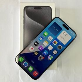 【中古美品】国内版SIMフリー iPhone15 Pro Max 256GB ブラックチタニウム MU6P3J/A Apple【四丁目店】
