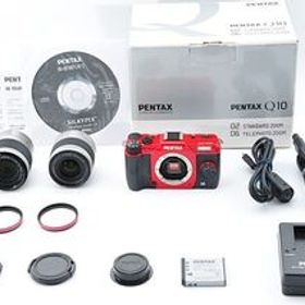 PENTAX ペンタック Q10 レッド ミラーレス一眼カメラ 2セットレンズ 5-15mm 15-45mm 元箱 付 ＃65