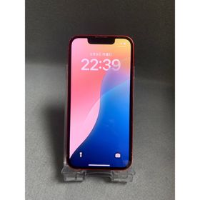 アイフォーン(iPhone)の美品 国内版 SIMフリー iPhone13 mini 128GB レッド色(スマートフォン本体)