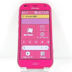 らくらくスマートフォン me F-01L ドコモ ピンク 送料無料 本体 c13970 【中古】
