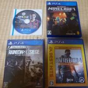 PS4ソフト4本セット FIFA14 マインクラフト、レインボーシックス シーシ、バトルフイ―ルド4まとめ売り