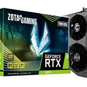 【中古】 ZOTAC GAMING GeForce RTX 3070 ツインエッジ 8GB GDDR6 256-bit 14 Gbps PCIE 4.0 ゲーミンググラフィックカード IceStorm 2.0 Advanced Cooling ホワイトLEDロゴ照明 ZT-A30700E-10P