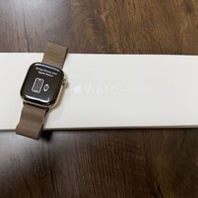 【中古美品】Apple Watch Series 10 GPS+Cellularモデル 42mm MX083J/A ゴールドチタニウムケース・ゴールドミラネーゼループ