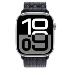 Apple Apple Watch Series10 46mm GPSモデル MWX03J/A+MYJD3FE/A A2999【シルバーアルミニウムケース/ブラックブルーNikeスポーツループ】 [中古] 【当社3ヶ月間保証】 イオシス