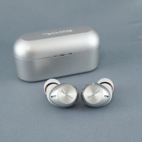 Panasonic Technics EAH-AZ40M2 完全ワイヤレスイヤホン USED美品 ノイズキャンセリング ANC 外音取込 マイク シルバー 完動品 V1128