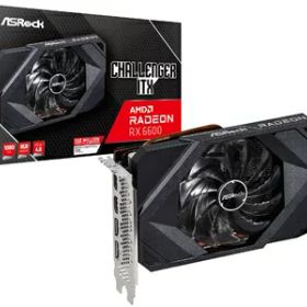 【中古】 ASRock グラフィックボード RX 6600 搭載モデル 【品】 RX6600 CLI 8G 黒