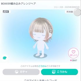 BOXX59編み込みアレンジヘア | ピグパ(ピグパーティ)のアイテム、RMTの販売・買取一覧