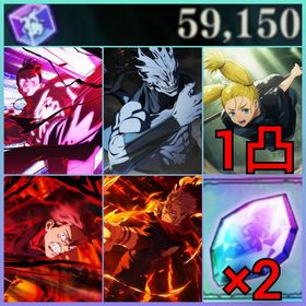 初期垢✨️石59150+2周年キャラ 4種コンプ+2周年真人+宿儺+東堂+虎杖+共鳴の魂片SSR×2 | ファンパレ(呪術廻戦ファントムパレード)のアカウントデータ、RMTの販売・買取一覧