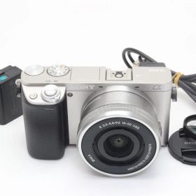 B+ (並品) SONY ソニー α6000 シルバー 16-50mm PZ レンズキット ショット数3840回 8-43