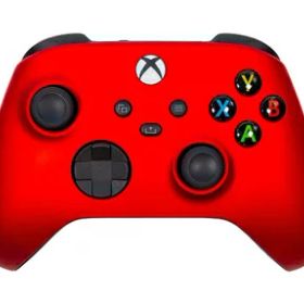 【中古】（新古品） Xbox OneシリーズX Sカスタムソフトタッチコントローラ - ソフトタッチ感覚、追加グリップ、メタリックレッドカラー - Xbox One、Series X、Series Sに対応