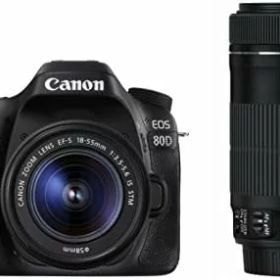 【中古】Canon デジタル一眼レフカメラ EOS 80D ダブルズームキット EF-S18-55 IS STM/EF-S55-250 IS STM付属 EOS80D-WKIT