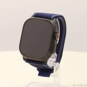 〔中古〕Apple(アップル) Apple Watch Ultra 2 GPS + Cellular 49mm ブラックチタニウムケース ブルー／ブラックトレイルループ〔262-ud〕