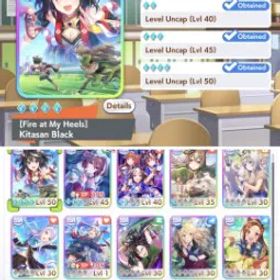 海外 北山黒 x5+ スーパークリーク + 5 ランダム SSR+ 44,500k 虹のダイヤ + 大気シャトル + 東海帝王