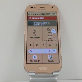 らくらくスマートフォン me F-01L ドコモ ゴールド 送料無料 即決 本体 c13936