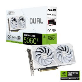 ASUS エイスース グラフィックボード (RTX5060Ti / 16GB / 白) ［GeForce RTXシリーズ / 16GB］ DUAL-RTX5060TI-O16G-WHITE