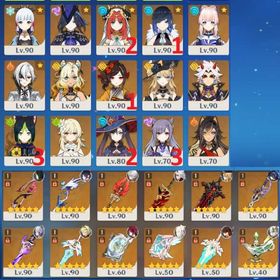 ☆5 鍾離 雷電1凸 ナヒーダ フリーナ 夜蘭1凸 ニィロウ2凸+聖顕の鍵 千織1凸 アルレッキーノ | 原神のアカウントデータ、RMTの販売・買取一覧