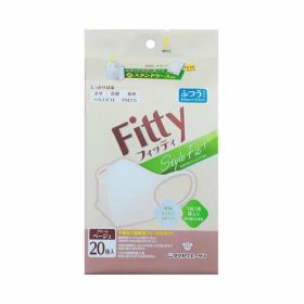 フィッティ スタイルフィットプラス立体 クリームベージュふつう 20枚 【フィッティ】 マスク 形状・素材別