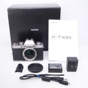 【美品】富士フイルム FUJIFILM ミラーレス一眼 X-T100 ダークシルバー X-T100-DS [D10089A]