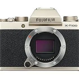 【中古】FUJIFILM ミラーレス一眼 X-T100シャンパンゴールド X-T100-G