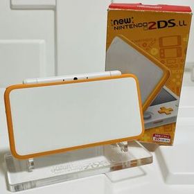 【動作品 良品】 New Nintendo 2DS LL ホワイト×オレンジ 本体+箱+説明書 ／ 24時間内発送 東京発送 厳重梱包