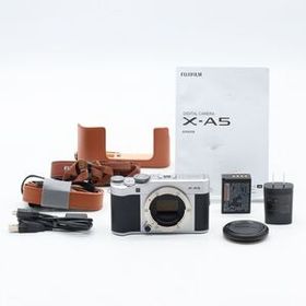 FUJIFILM X-A5 シルバー 美品 本体セット 純正レザーケース・取説付 動作良好