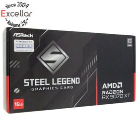 ASRock製グラボ Radeon RX 9070 XT Steel Legend Dark 16GB PCIExp 16GB(PCパーツ)