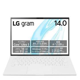 LGエレクトロニクス ノートPC 14Z90S-VP56J LG gram 14型 Core Ultra 5/16GB/512GB エッセンスホワイト