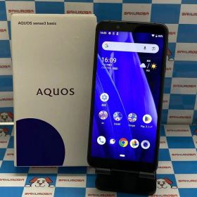 【中古】AQUOS sense3 basic 32GB ブラック SHV48 au版SIMフリー 極美品