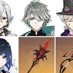 アルレッキーノ1凸+始まりの大魔術+リネ+赤月のシルエット+天空の脊+天空の翼+アルハイゼン+夜蘭 | 原神のアカウントデータ、RMTの販売・買取一覧