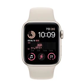 Apple 【第2世代】Apple Watch SE 40mm GPSモデル MNJP3J/A A2722【スターライトアルミニウムケース/スターライトスポーツバンド】 [中古] 【当社3ヶ月間保証】 イオシス