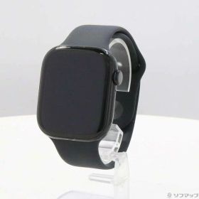 【中古】Apple(アップル) Apple Watch Series 10 GPS 46mm ジェットブラックアルミニウムケース ブラックスポーツバンド 【377-ud】