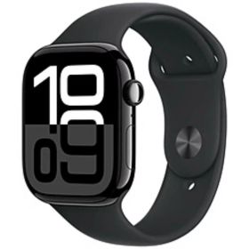 【中古】Apple(アップル) Apple Watch Series 10 GPS 46mm ジェットブラックアルミニウムケース ブラックスポーツバンド 【258-ud】